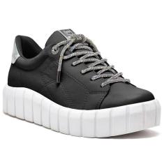 Imagem de Tênis Casual Feminino Preto Prata Via Marte 23-10910-01-Feminino