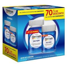 Imagem de Centrum Homem, Multivitamínico Adulto, Suplemento Vitamínico com Vitamina B12, Vitamina D, Ferro e Zinco, Leve 90 Comprimidos e Pague 60