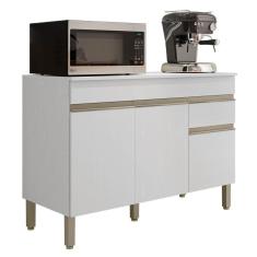 Imagem de Balcão Gabinete para Pia com Tampo 120cm Lina K02 Supremo - Mpozenato