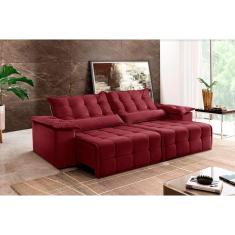 Imagem de Sofá Retrátil E Reclinável Zeus 2,90m 05 Lugares Txr Bordô