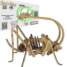 Imagem de Brinquedo Quebra Cabeça 3D Grilo Mdf