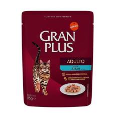 Imagem de Ração Úmida Granplus Gourmet Sachê Para Gatos Adultos Sabor Atum - 85G