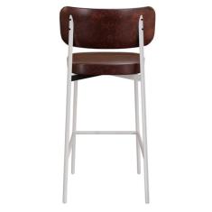 Imagem de Banqueta Alloa Fixa com 4 Pés 50 X 44,7 X 163,5cm com 1 Unidade Café/Branco Epoxi