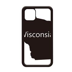 Imagem de Wisconsin America - Contorno do mapa dos EUA para iPhone 12 Pro Max Capa para Apple Mini Mobile Case