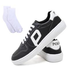 Imagem de Tênis Masculino Casual Esportivo Juvenil Adulto Sintético com  Meia do