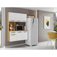 Imagem de Cozinha Compacta Carol com Balcão Atacama/Off White - Aramóveis