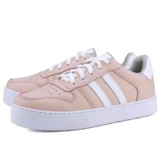 Imagem de Tênis Casual Mr. Gutt De Couro listras Branco, Bege, Mulher, 38