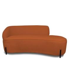 Imagem de Sofá 3 Lugares Orgânico 180cm Pé Ferro Pto Morgan Bouclê Terra L01 - D`rossi