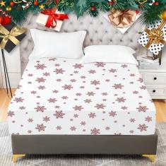 Imagem de YIYEA Lençol casal com elástico alto de microfibra escovada dupla premium de Natal, ultramacio, resistente ao encolhimento, resistente ao desbotamento, somente lençol com elástico (casal)
