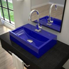 Imagem de Kit Cuba Q45 Com Torneira Luxo 1195 E Válvula Click 1 Pol. 1/2 Compace  Escuro