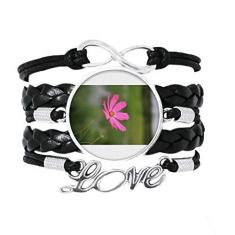 Imagem de OFFbb-USA Pulseira rosa Cosmos Art Deco Presente Fashion Pulseira Amor Acessório de Couro Trançado Pulseira Presente