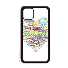 Imagem de Capa Love Heart Rainbow LGBT Wordcloud para iPhone 11 Pro Max para Apple Mobile Case Shell