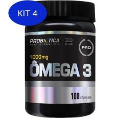 Imagem de Kit 4 Omega 3 1000 Mg - 100 Cápsulas - Probiótica - Probiotica
