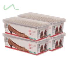 Imagem de Caixa Pequena Para Sapatos Calçados Tênis Ordene Plástico 4 Un