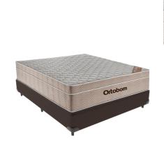 Imagem de Cama + Box Airtech Colchão Ortobom Viúva 128cm Springpocket Cor:marrom