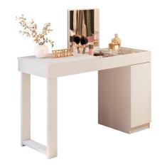 Imagem de Escrivaninha Penteadeira Camarim Madrid Branco Fosco - Mobler, Branco 