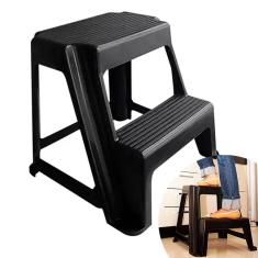 Imagem de Banqueta Plástica Versátil Com 2 Degraus Antares Resistente