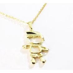 Imagem de Colar Cordão Menino Filho Criança Amada Folheado