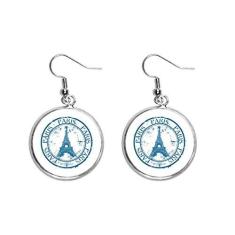 Imagem de Brinco feminino Paris França Torre Eiffel Classic Country City, brinco pendente, prata