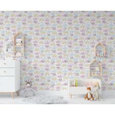 Imagem de Papel De Parede Adesivo Arco Iris Quarto Infantil  3M