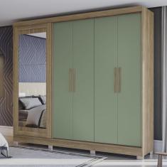 Imagem de Guarda Roupa com Espelho e Pés 5 Portas 4 Gavetas Kappesberg