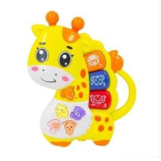 Imagem de Teclado Piano Musical Bebê Brinquedo Infantil Som Girafa