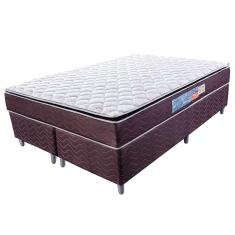 Imagem de Cama Box Com Colchão Queen Classic Com Espuma D40 (66X158x198) Marrom E Bege