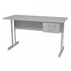 Imagem de Mesa Escritório 1,200,60M  C/ Gavetas  Incoflex  Cinza/Cinza  43084