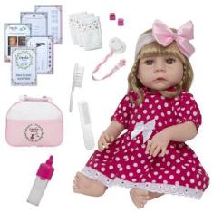 Imagem de Boneca Tipo Reborn Loira Realista 20 Itens Envio Imediato - Cegonha Re