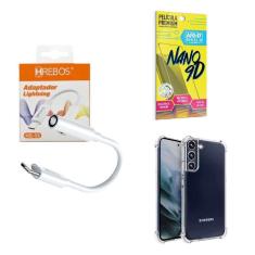 Imagem de Capinha Samsung S22 + Adaptador P2 Para Tipo C + Película 9D