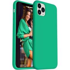 Imagem de AOTESIER Compatível com capas para iPhone 11 Pro Max, silicone premium [proteção contra quedas militar] e [forro de microfibra macia antirriscos] capa de telefone fina à prova de choque, 16,5 cm,