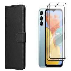 Imagem de Capa Capinha Carteira + Película De Vidro 3D Para Samsung Galaxy A34 (