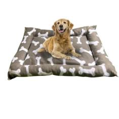 Imagem de Cama colchonete oásis cachorro gato pet quadrada cor bege - GOVIA
