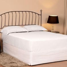 Imagem de Jogo De Lençol King Slim Percal 200 Fios 3 Peças - Branco