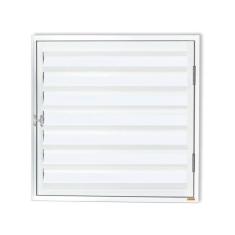 Imagem de Porta de Alumínio Abrigo 60x80cm para Água e Gás 1 Folha sem Ventilação Anodizado Brilhante Brimak Branco