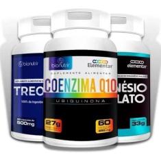 Imagem de Kit Magnésio - Treonato, Dimalato + Coenzima Q10. Saúde completa