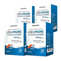 Imagem de Kit 4 Lisimune Lisina Vitamina C Zinco Maxinutri 60 Capsulas