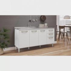 Imagem de Balcão para Cozinha 3 Portas 3 Gavetas Fit Nicioli
