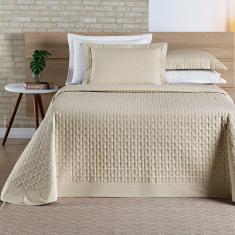 Imagem de Cobre Leito Madri Percal 200 Fios 100% Algodão Casal Padrão 03 Peças - Caqui