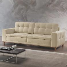 Imagem de Sofá 2 Lugares 190cm Molas Ensacadas Linho Braúna Paropas by Ecosono