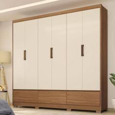 Imagem de Guarda Roupa Casal Ambiente Himalaia Amêndola Touch Off White - Demóbile