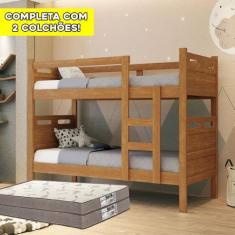 Imagem de Beliche Jaspe Reforçada com 2 Colchões D33 Premium - PoloShop, Nature