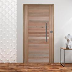 Imagem de Kit Porta De Madeira Bbb 210x110cm Batente 11cm Fechadura Rol