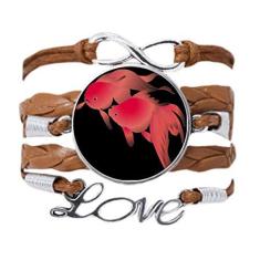 Imagem de DIYthinker Pulseira de pintura de peixe com cultura japonesa Love Chain Ornamento de corda para presente