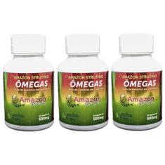 Imagem de Kit 3 Óleo De Avestruz Amazon Struthio - 60 Capsulas