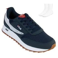 Imagem de Tenis Fila Retro Flag Masculino,Marinho/Branco/Vermelho,42