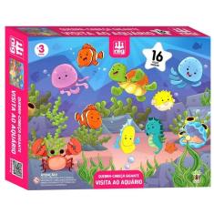 Imagem de Quebra Cabeça Infantil Gigante em Madeira Vista ao Aquário Brinquedo Educativo Nig 3 anos+