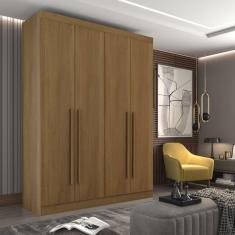 Imagem de Guarda Roupa Solteiro 4 Portas 3 Gavetas Paris Plus D Doro Cinamomo