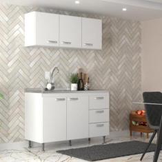 Imagem de Cozinha Modulada 2 Peças Ipanema Evidência Móveis, Branco