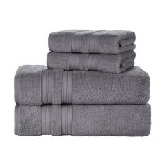 Imagem de Kit Jogo De Toalhas Karsten 4 Peças Banhão e Rosto Unika Fio Penteado 